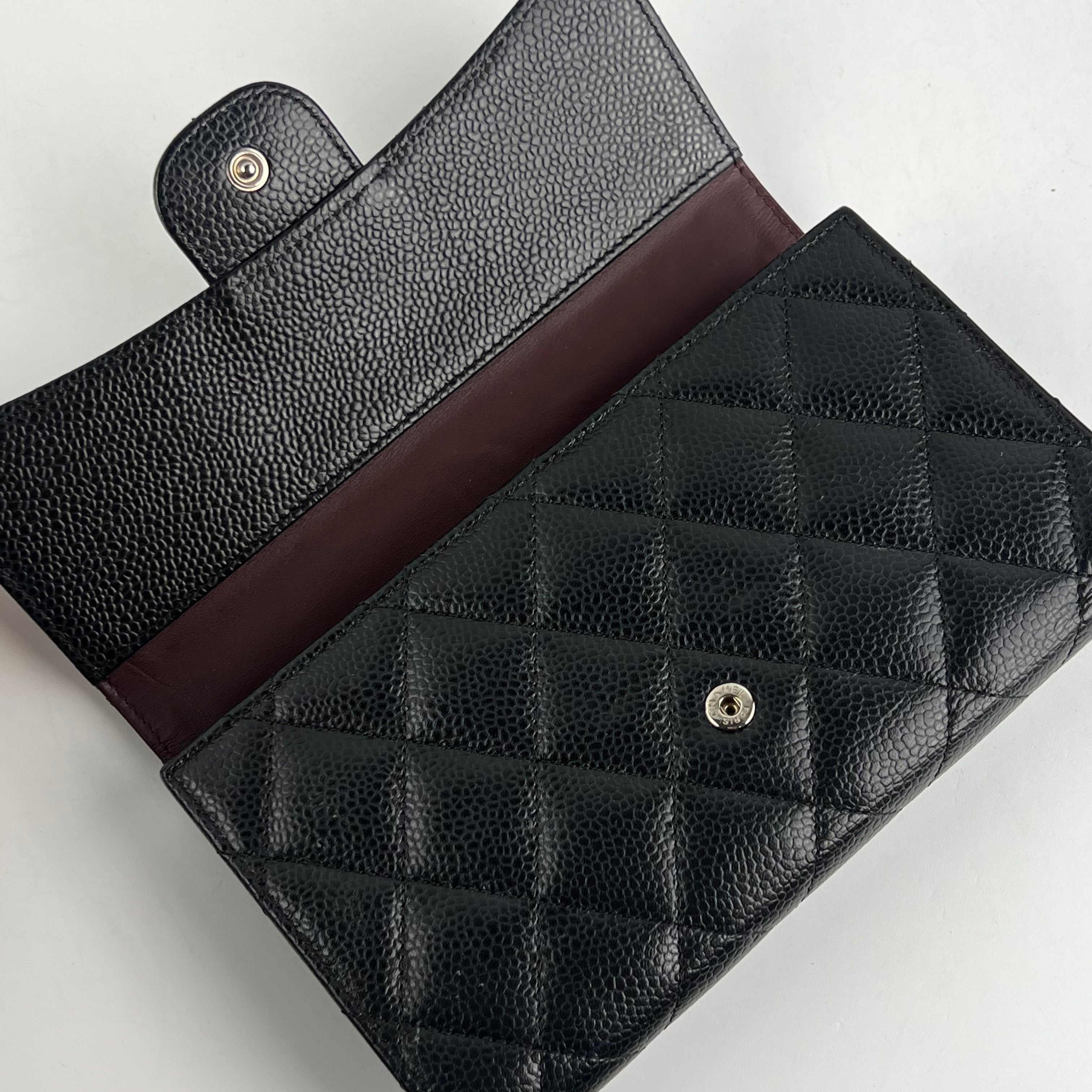 Chanel Long Black Caviar Wallet