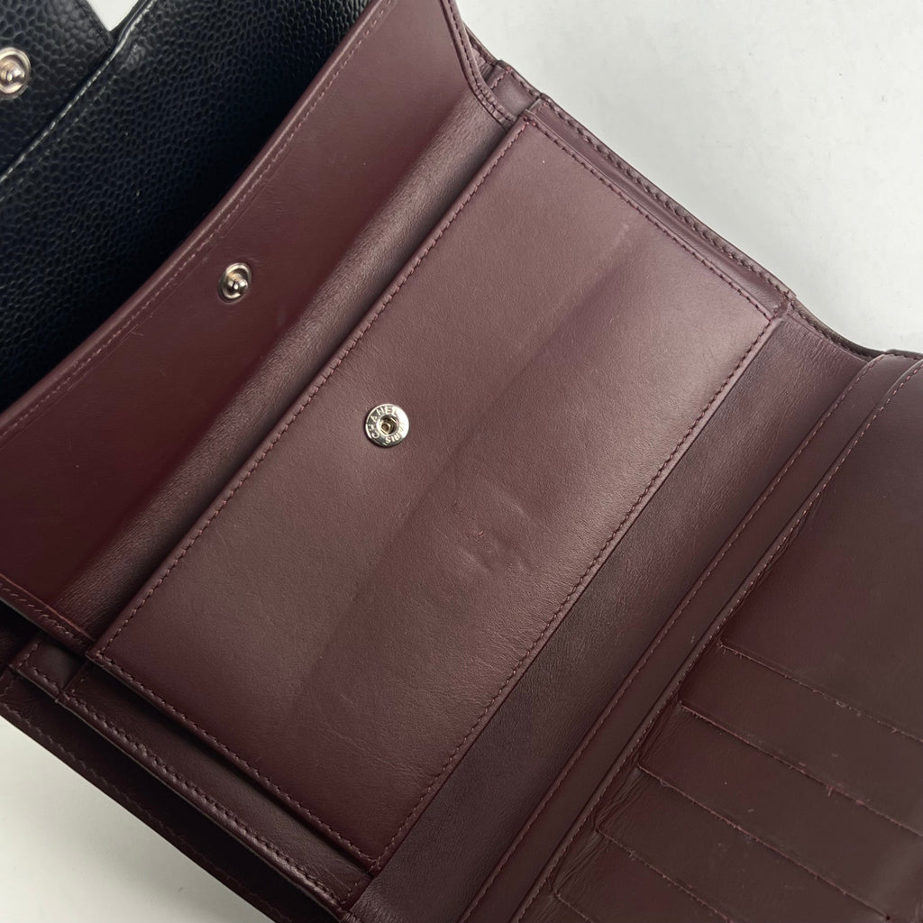 Chanel Long Black Caviar Wallet