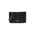 Chanel Woc Wallet On Chain Mohair Leather Black