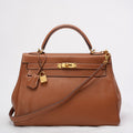 Hermès Kelly 32 cm Bag in Golden Clemence Leather with Golden Hardware 2015