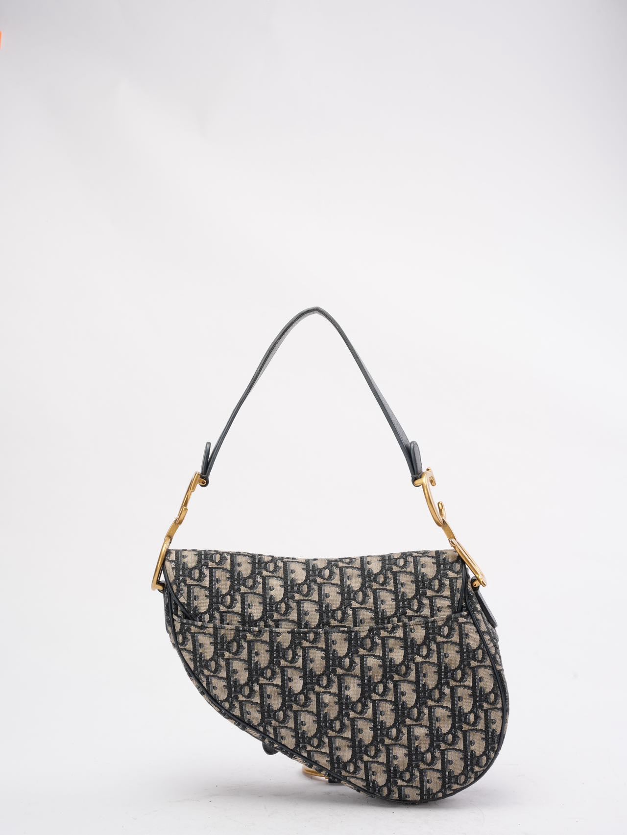 Dior Saddle Bag Medium Blue Oblique Jacquard 2020