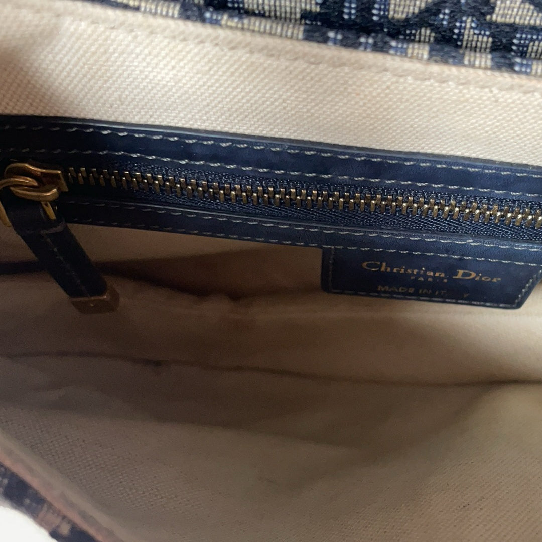 Dior Saddle Bag Medium Blue Oblique Jacquard 2020