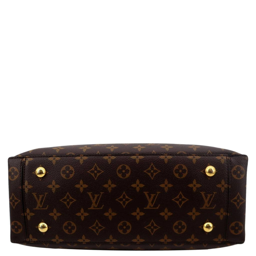 LOUIS VUITTON Flower Monogram Canvas Tote Shoulder Bag Cerise
