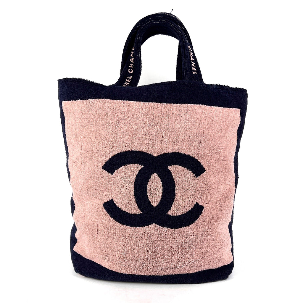 Chanel Logo Beach Bag Set with Towel and Pouch