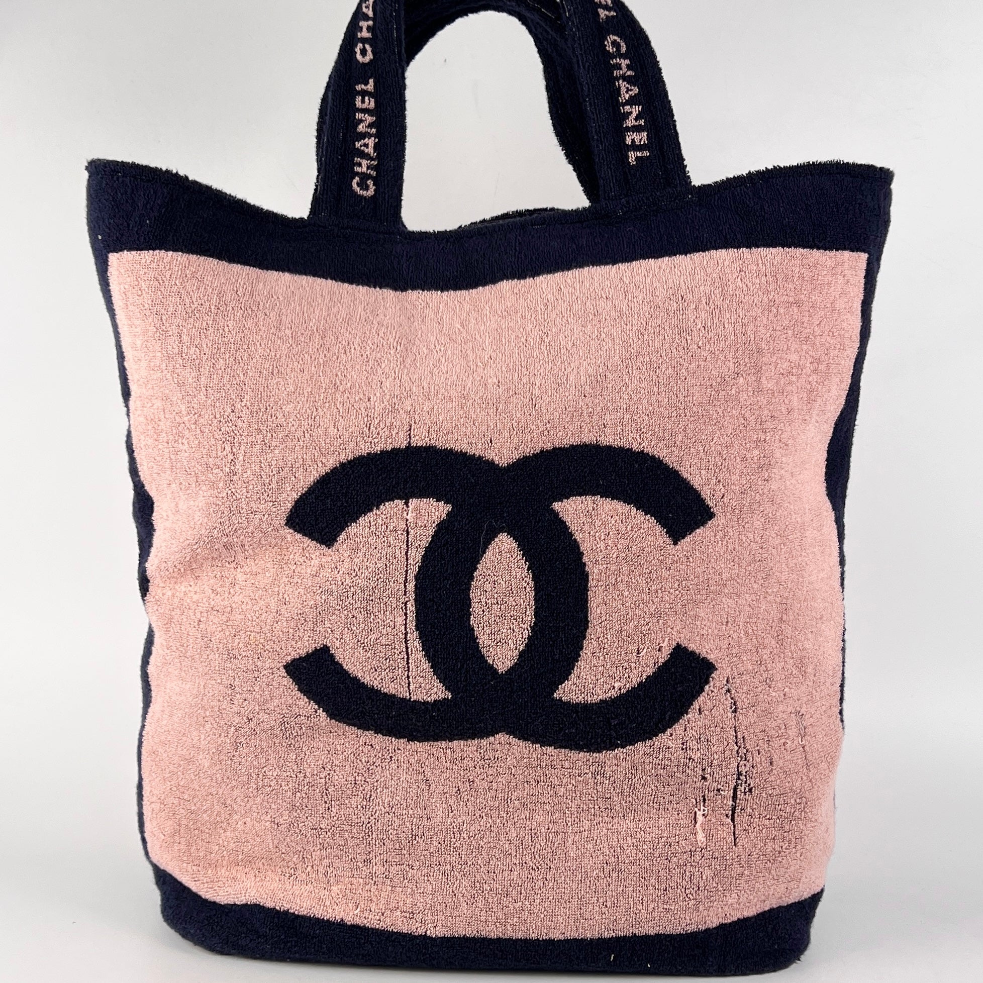 Chanel Logo Beach Bag Set with Towel and Pouch