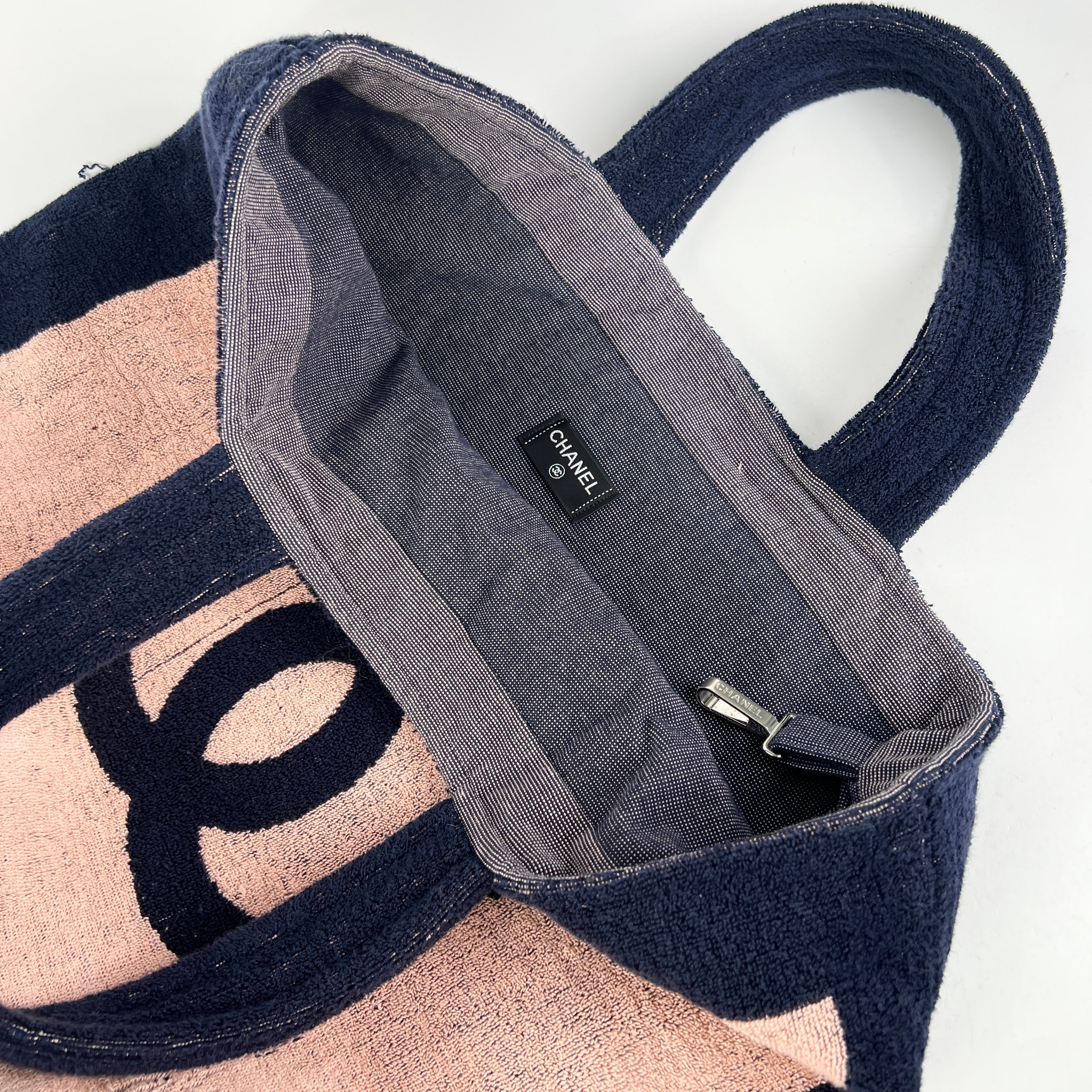 Chanel Logo Beach Bag Set with Towel and Pouch