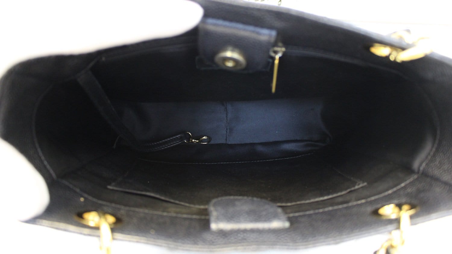 CHANEL Black Caviar Leather Petite Shopping Tote Bag