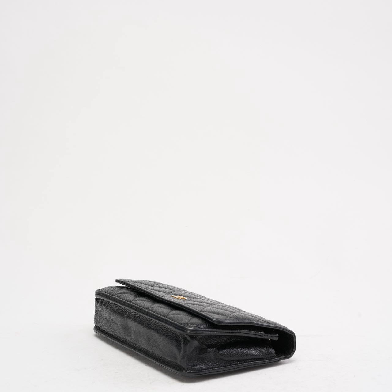 Chanel Black Classic Wallet on Chain (WOC) Caviar 2014