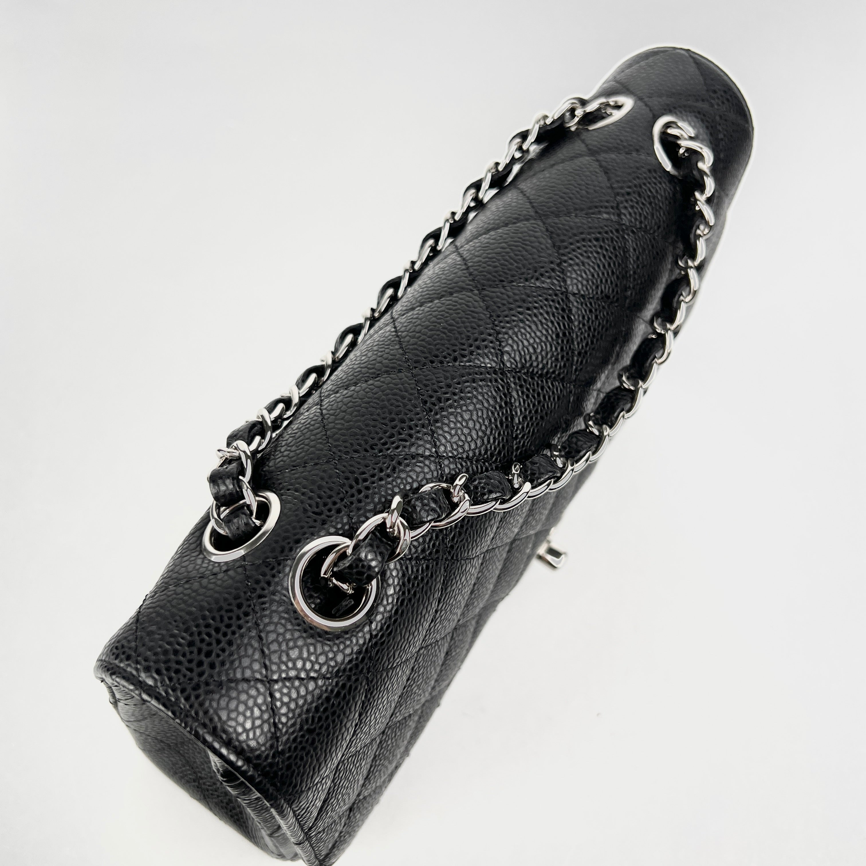 Chanel Classic Flap Medium/Large M/L Caviar Black - Series 11