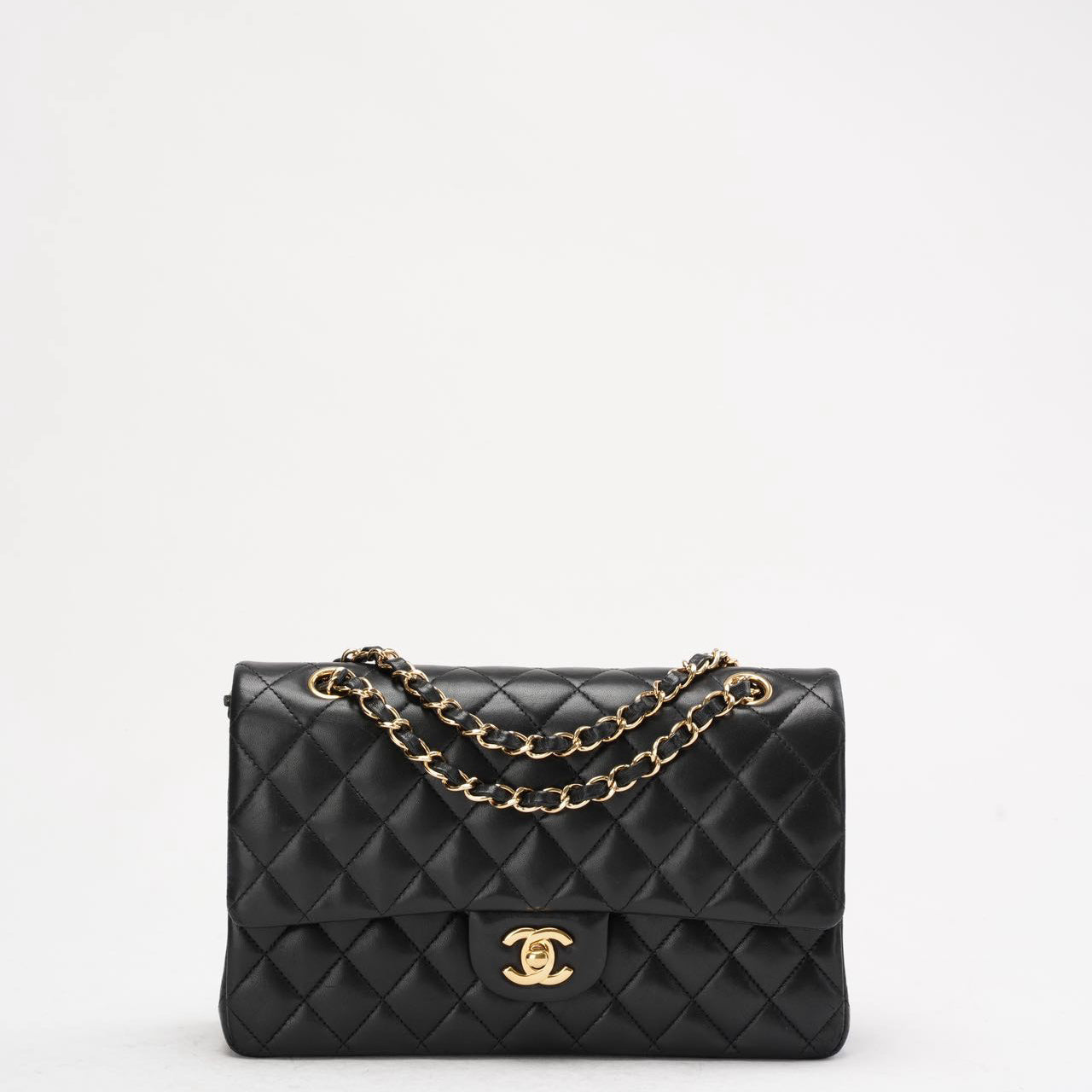 Chanel Black Classic Medium Double Flap Bag Lambskin 2014 Teil 1