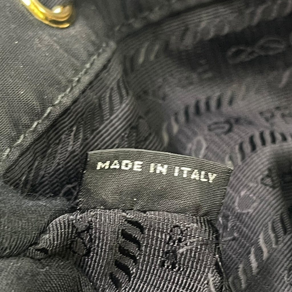 Prada Duet Re-Nylon Black Bucket Bag