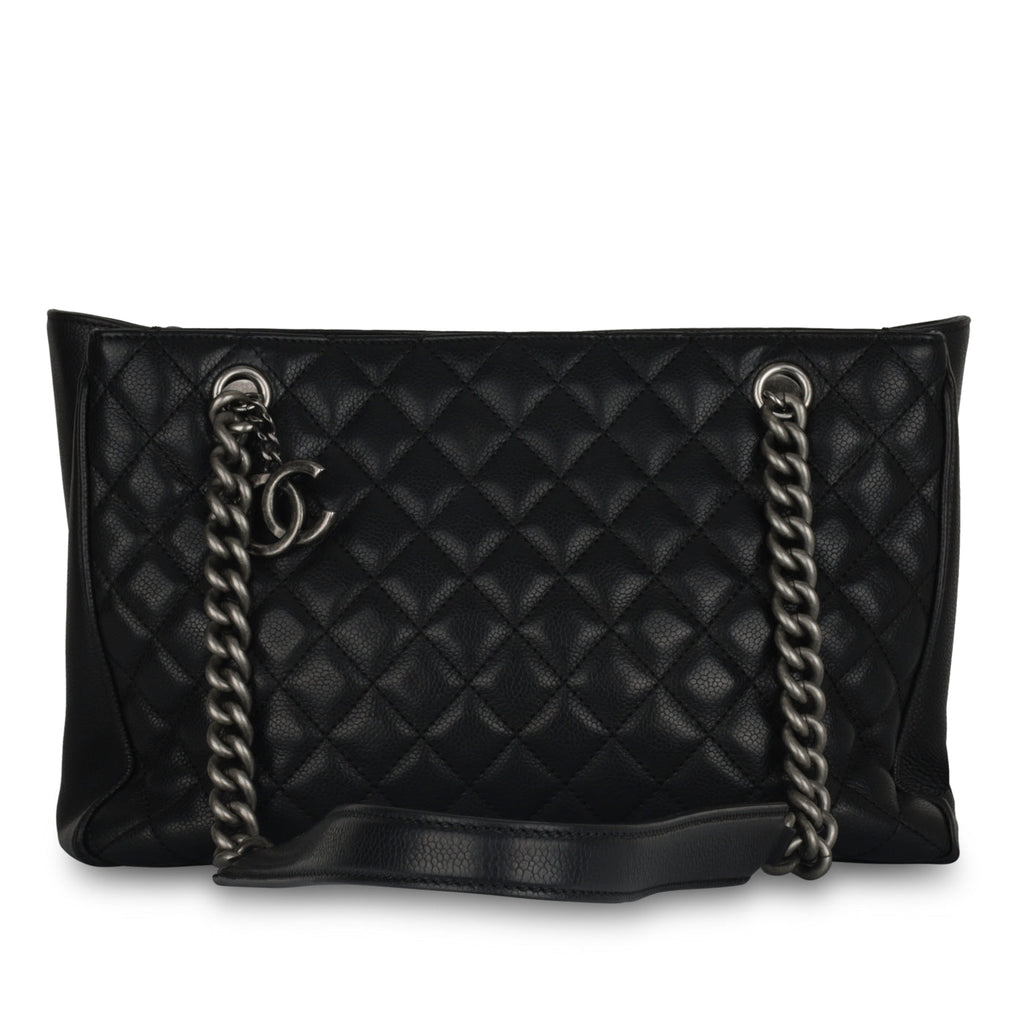 Chanel Quilted Shopper Tote - Black Caviar