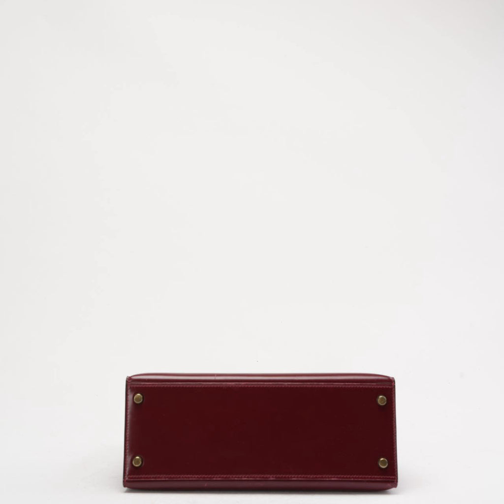 Hermès Kelly 28 cm Sellier Rouge H 55 Bordeaux Rare Vintage Bag