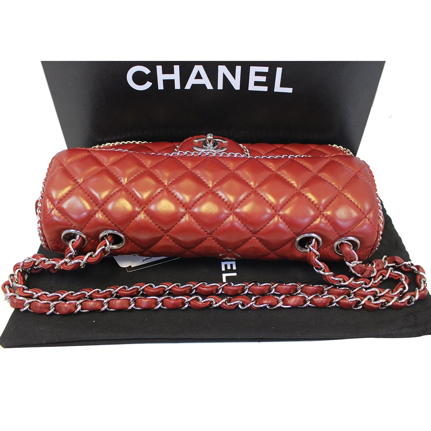 CHANEL Classic Single Flap Chain Around Quilted Lambskin Shoulder Bag