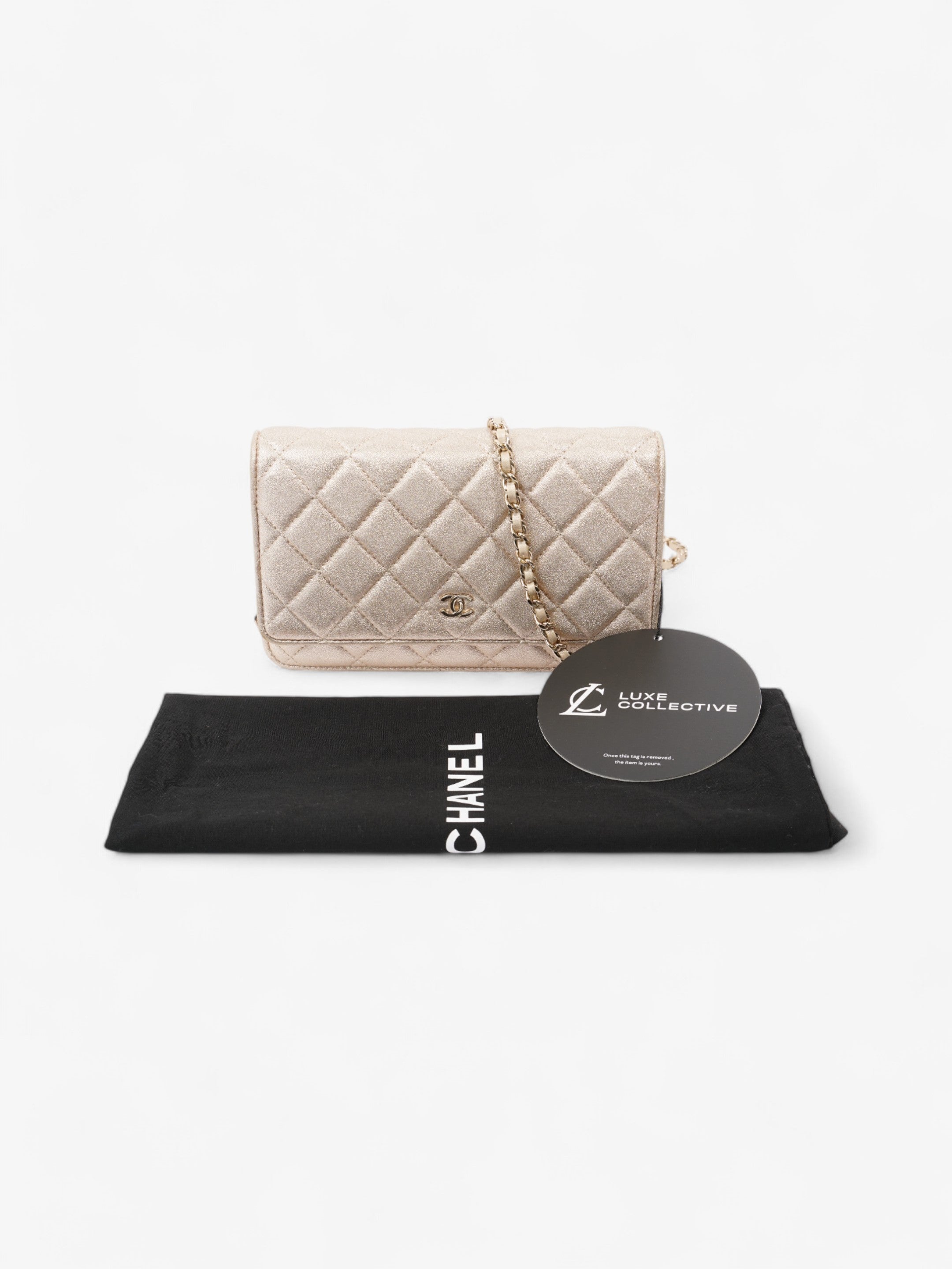 Chanel Wallet On Chain Light Gold Lambskin Leather