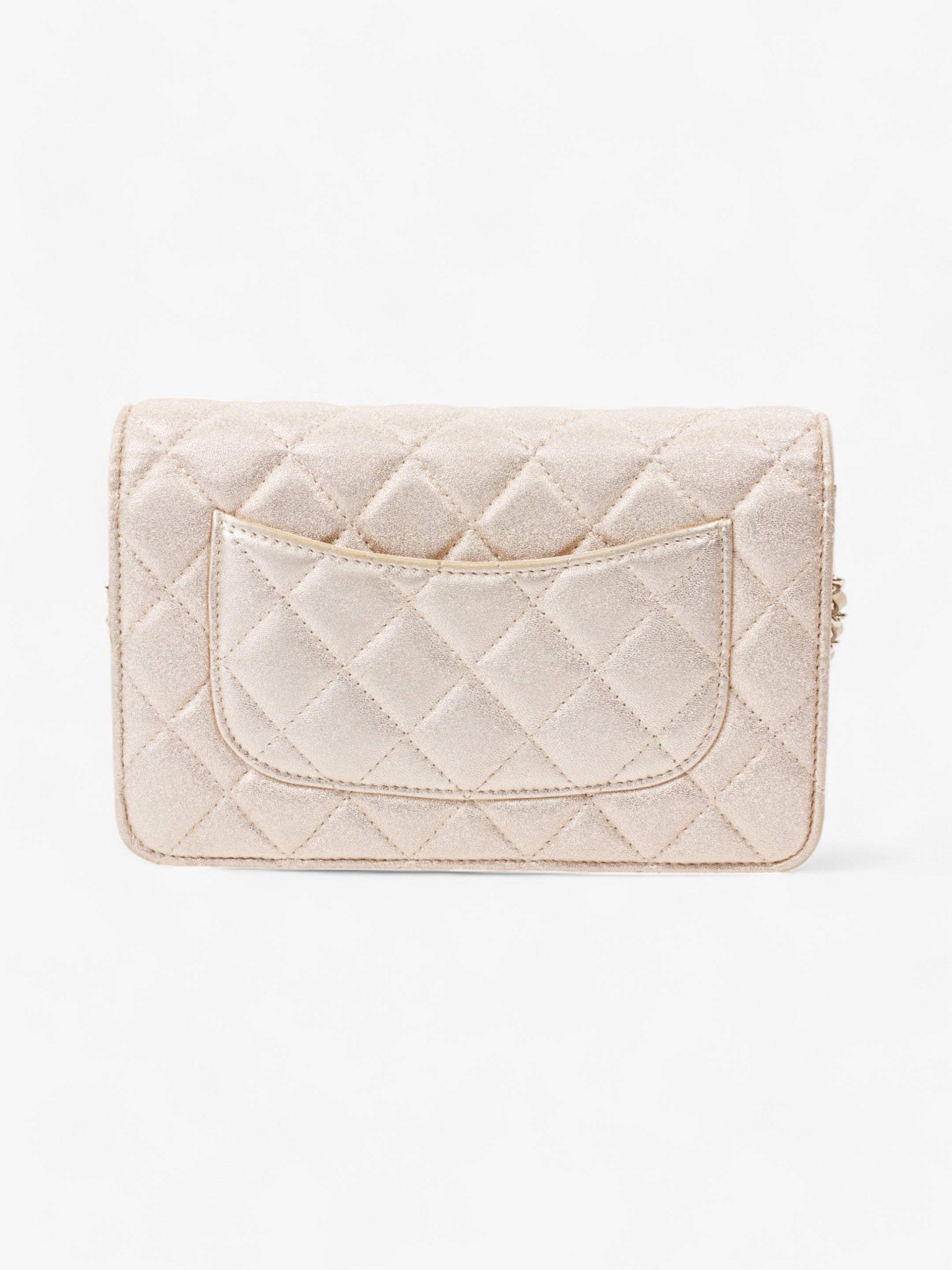 Chanel Wallet On Chain Light Gold Lambskin Leather
