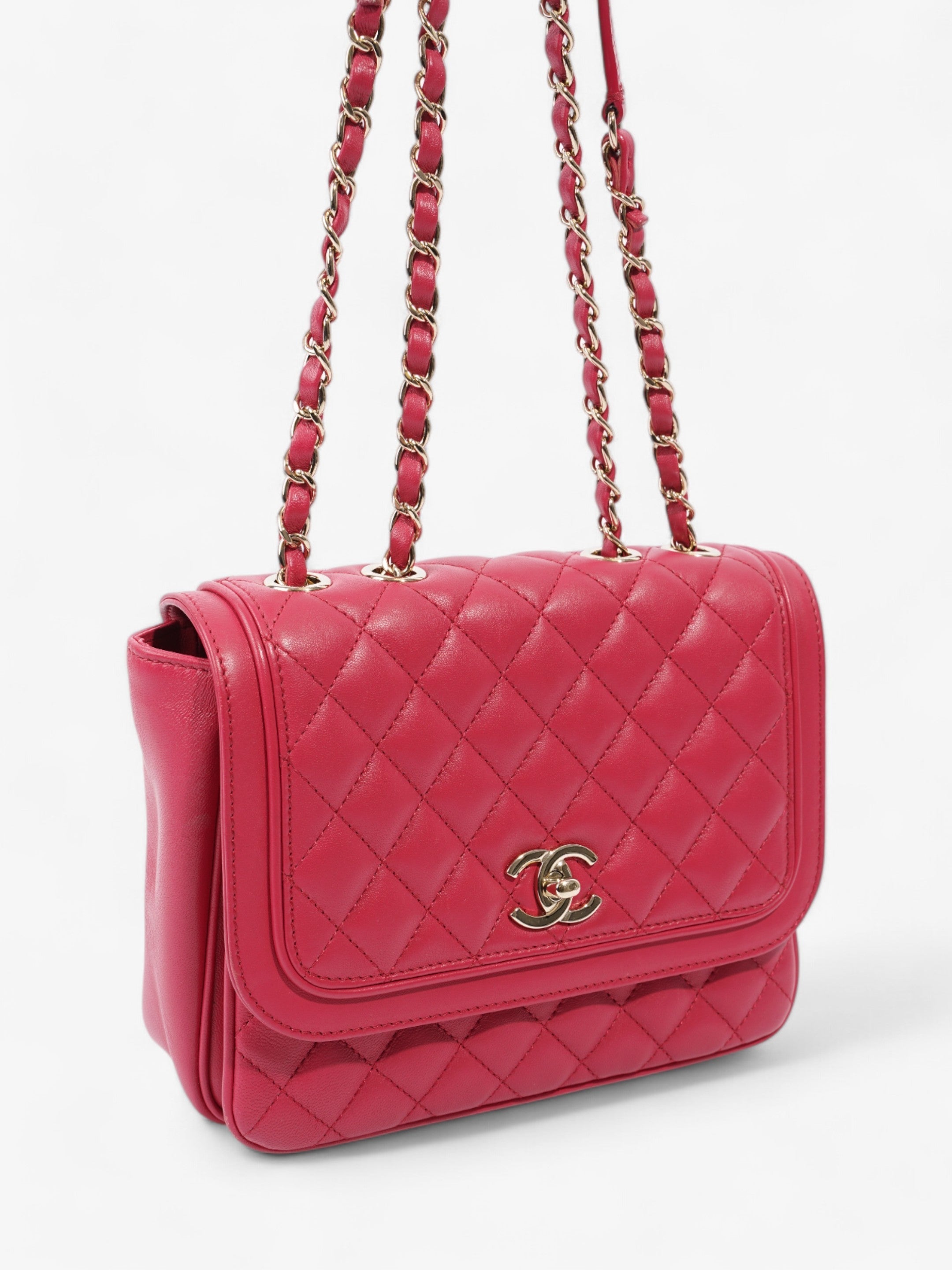 Chanel Lovely Day Pink Lambskin Leather Small