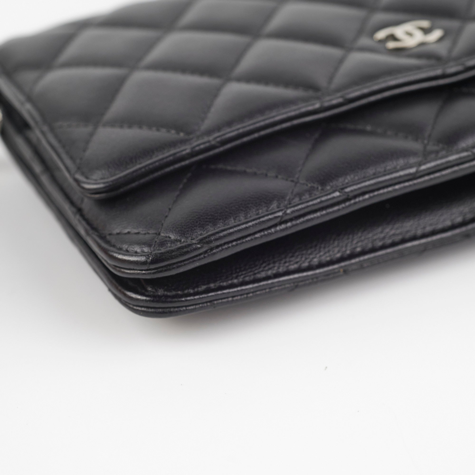 Chanel Lambskin Black Wallet On Chain WOC