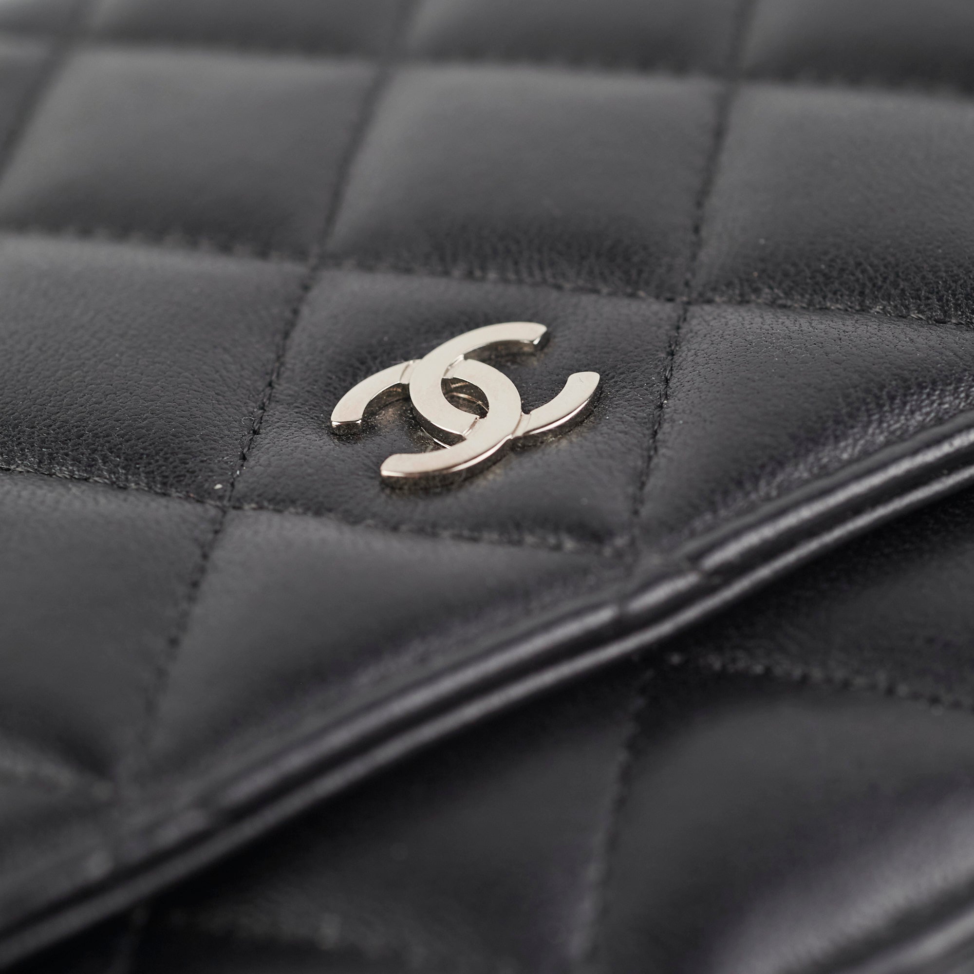 Chanel Lambskin Black Wallet On Chain WOC