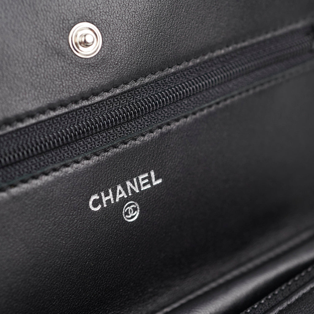 Chanel Lambskin Black Wallet On Chain WOC