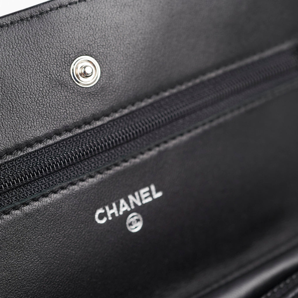 Chanel Lambskin Black Wallet On Chain WOC