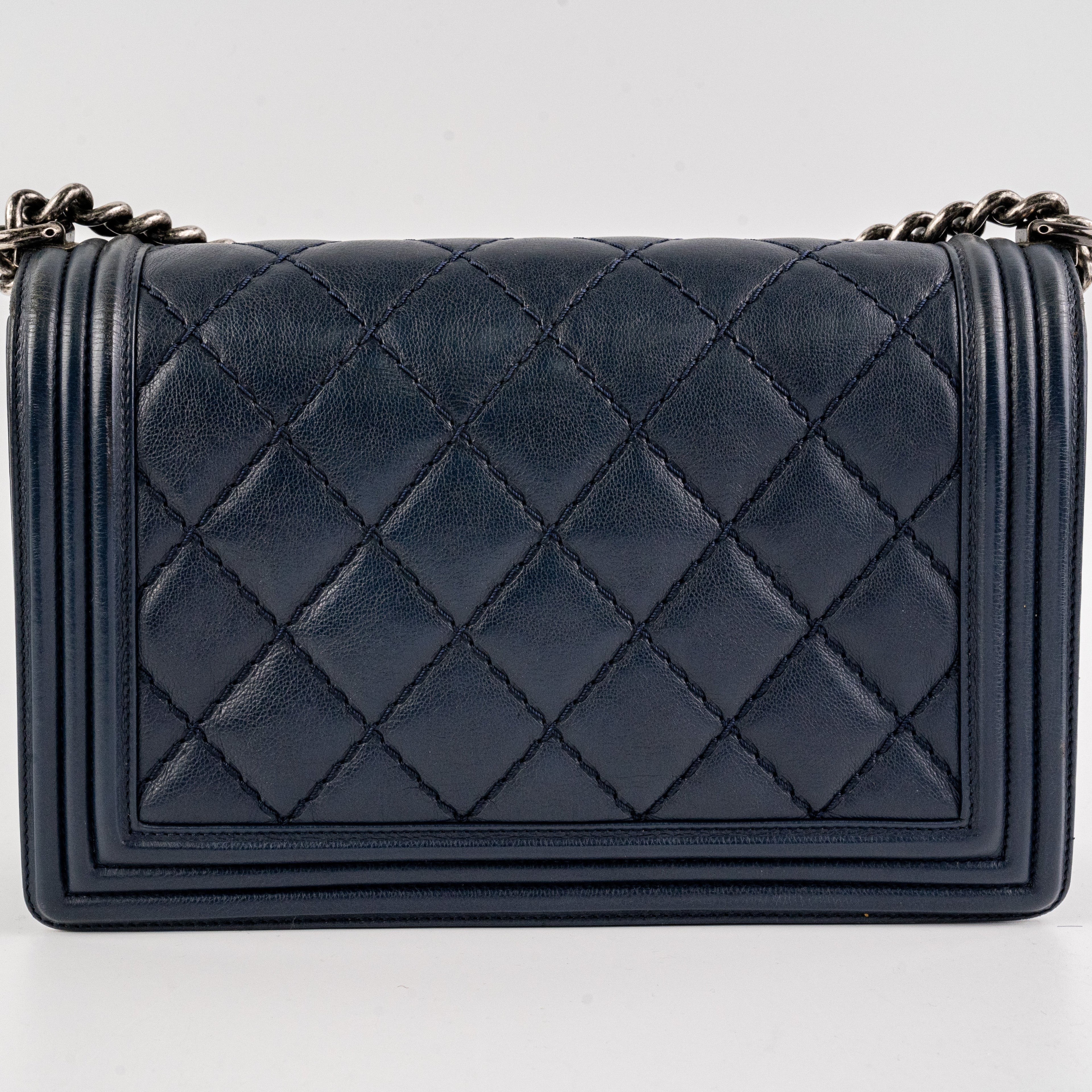 Chanel Boy New Medium lambskin Navy