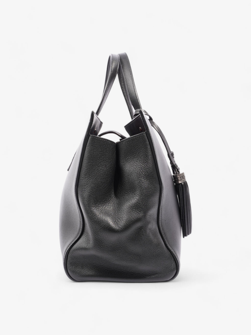 Saint Laurent Amber Tote Black Leather Medium