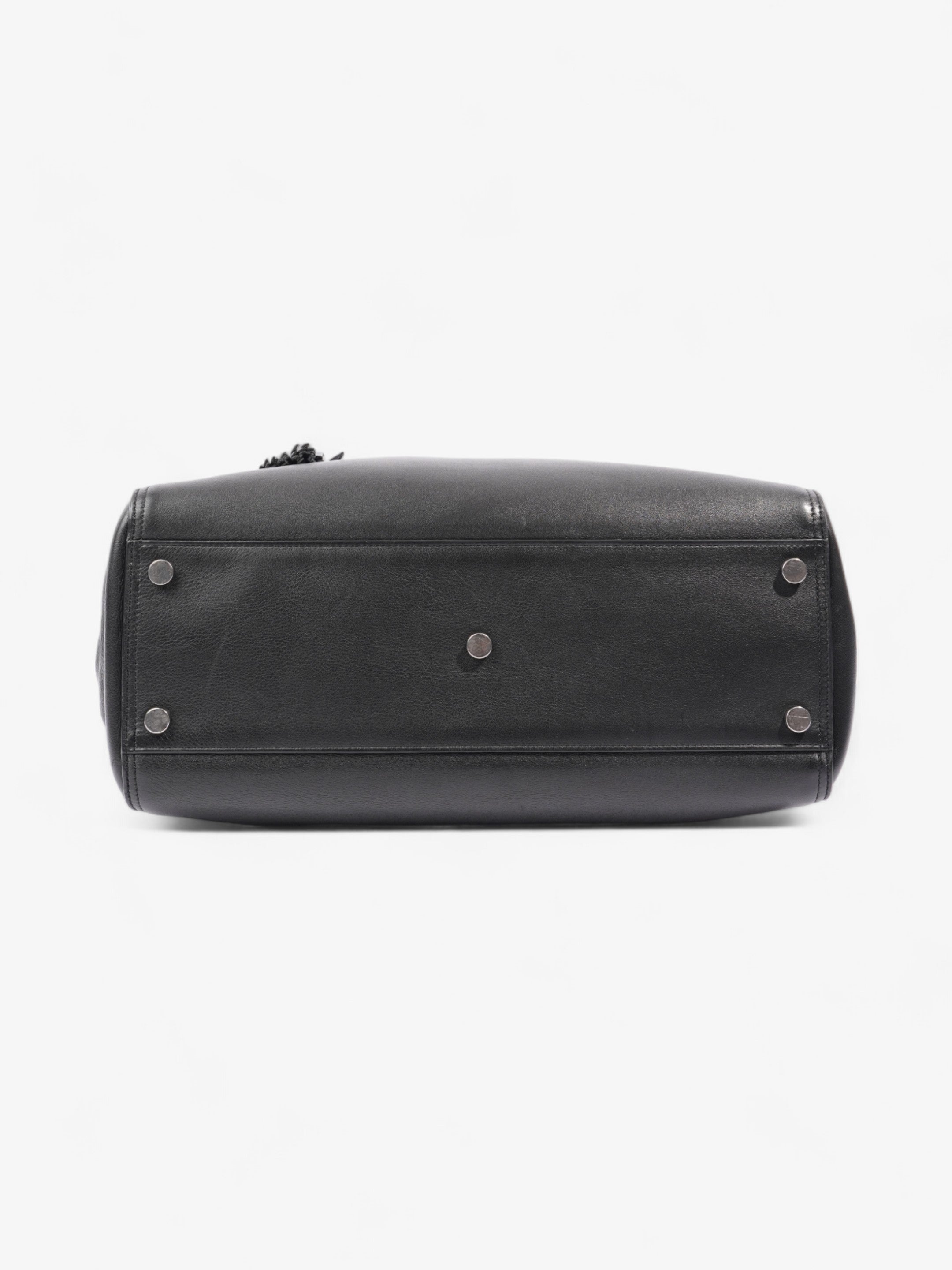 Saint Laurent Amber Tote Black Leather Medium