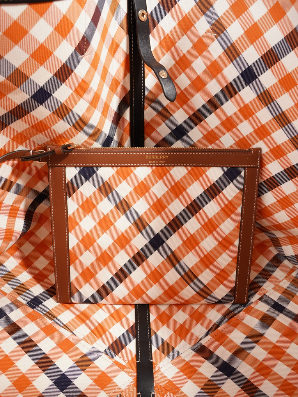 Burberry Beach Tote Vintage Check Fabric XL