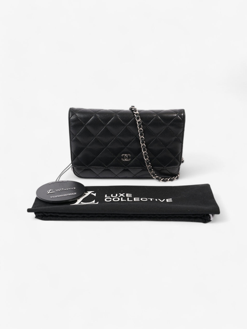 Chanel Wallet On Chain Black Lambskin Leather