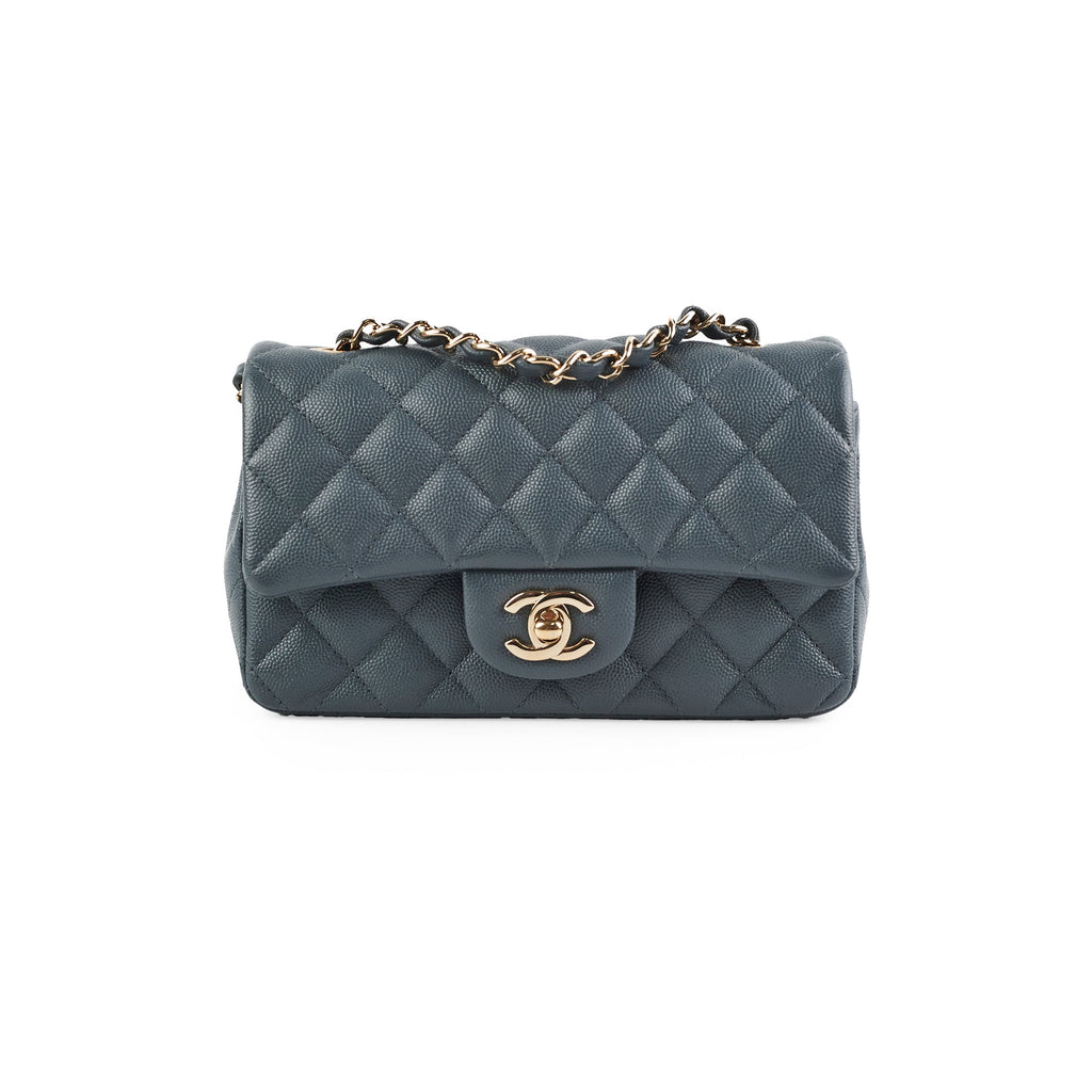 Chanel Caviar Mini Rectangular Flap Grey