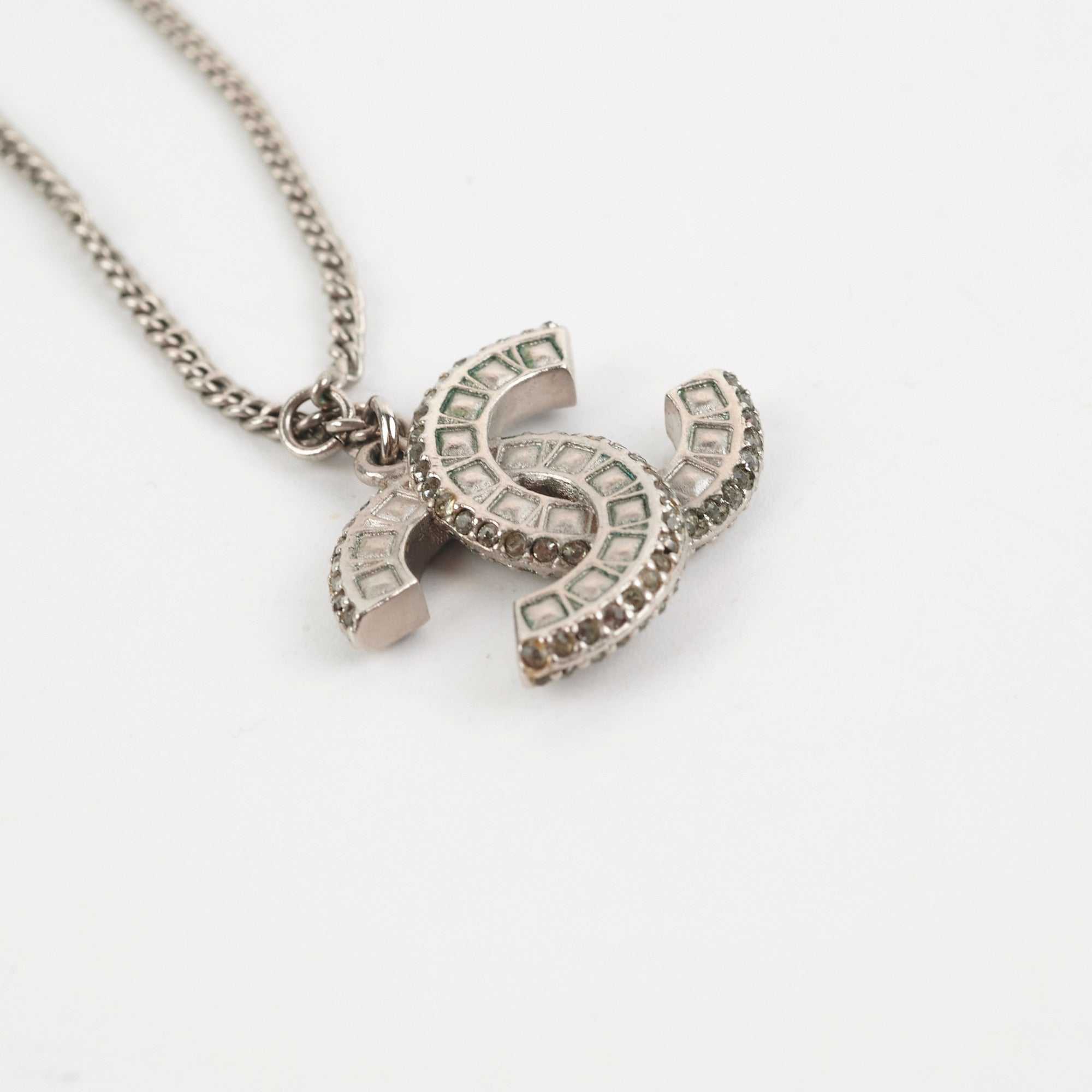 Chanel CC Necklace Silver