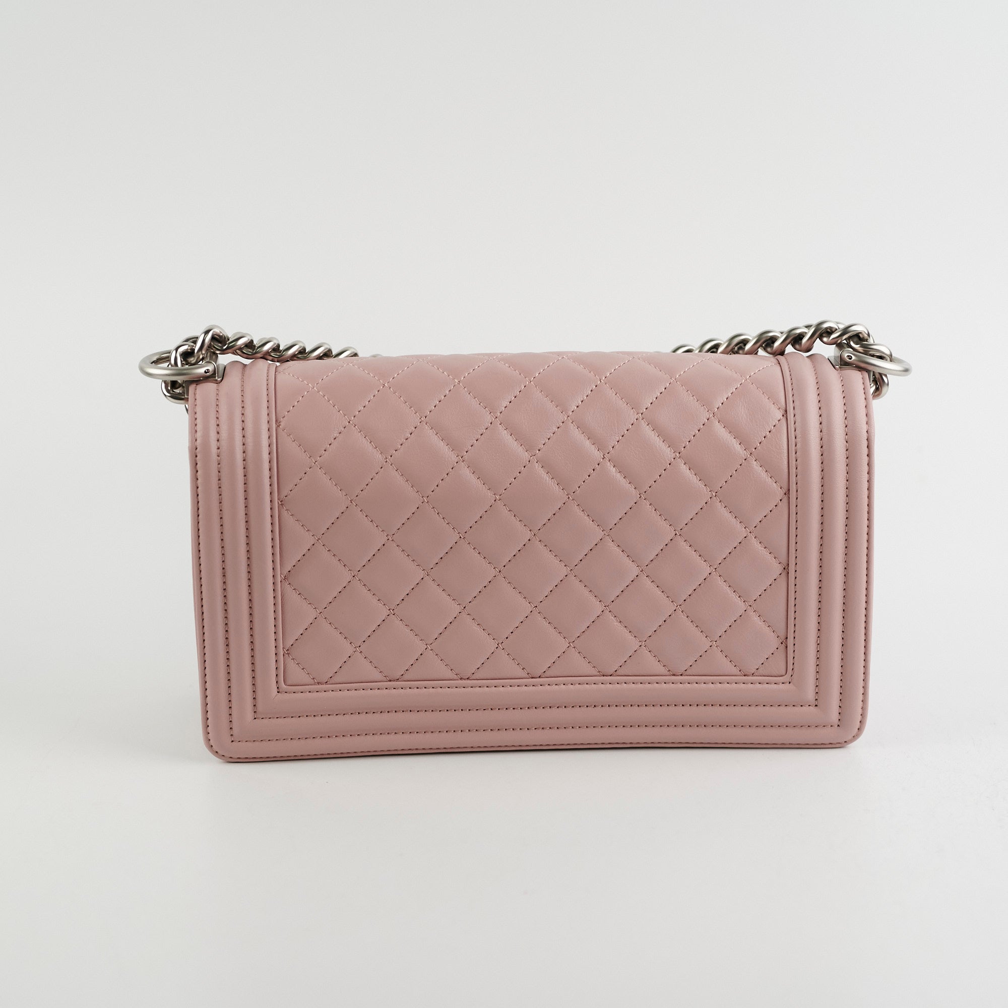Chanel Old Medium Lambskin Boy Light Pink