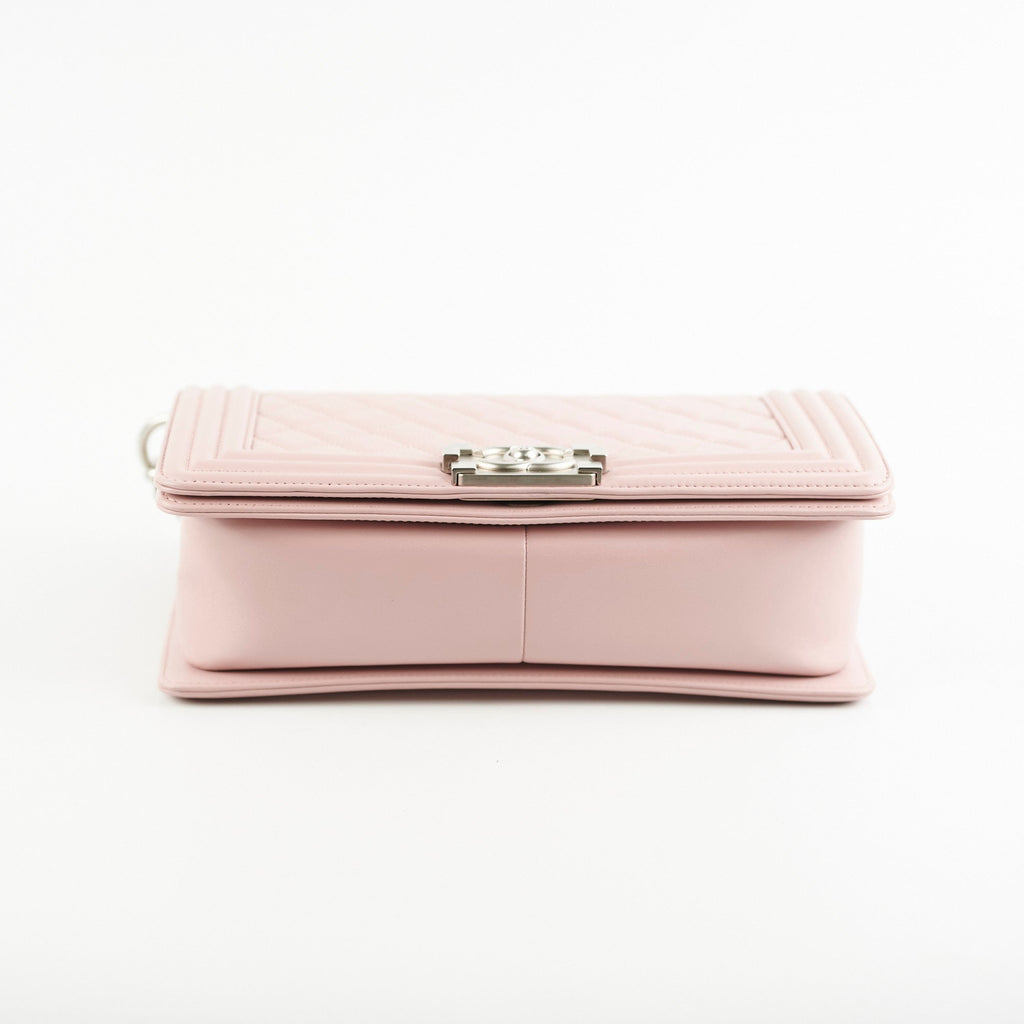 Chanel Old Medium Lambskin Boy Light Pink