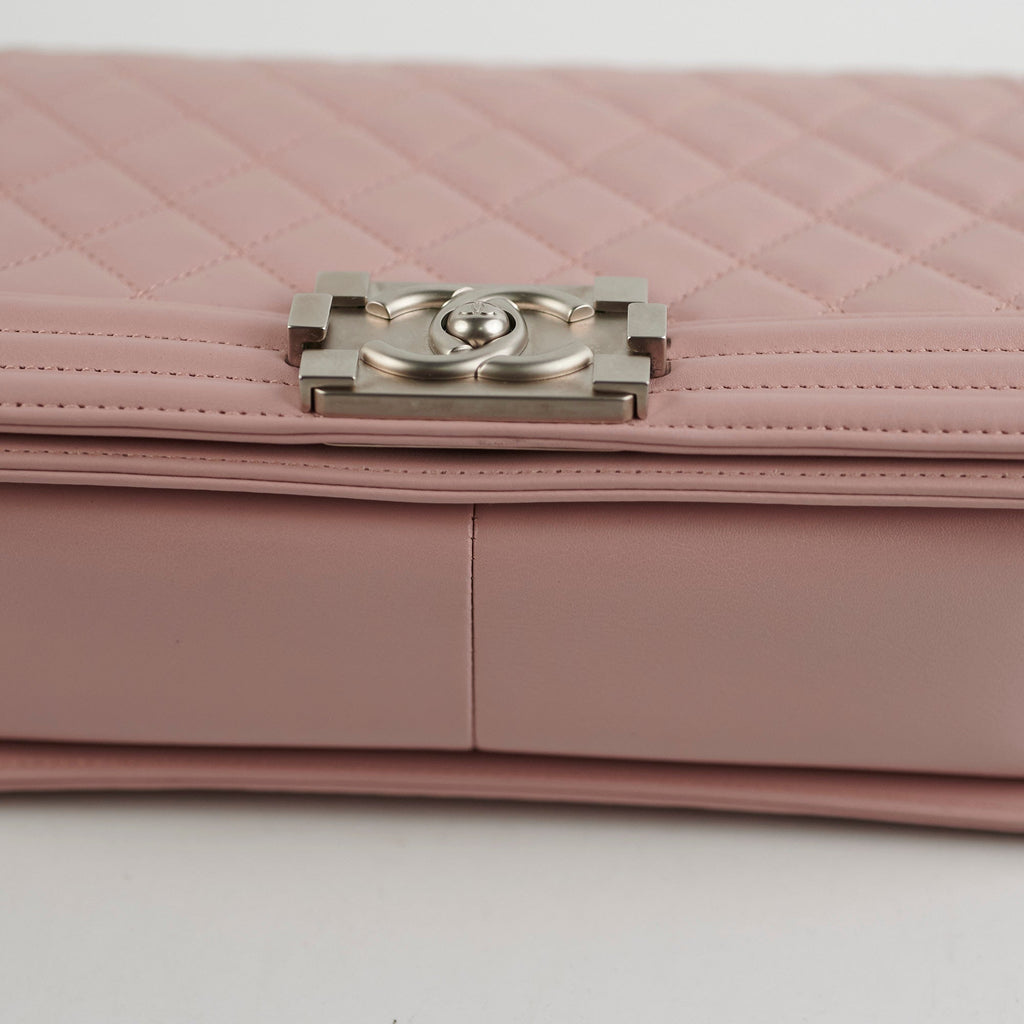 Chanel Old Medium Lambskin Boy Light Pink