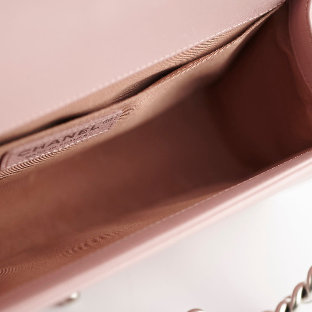 Chanel Old Medium Lambskin Boy Light Pink