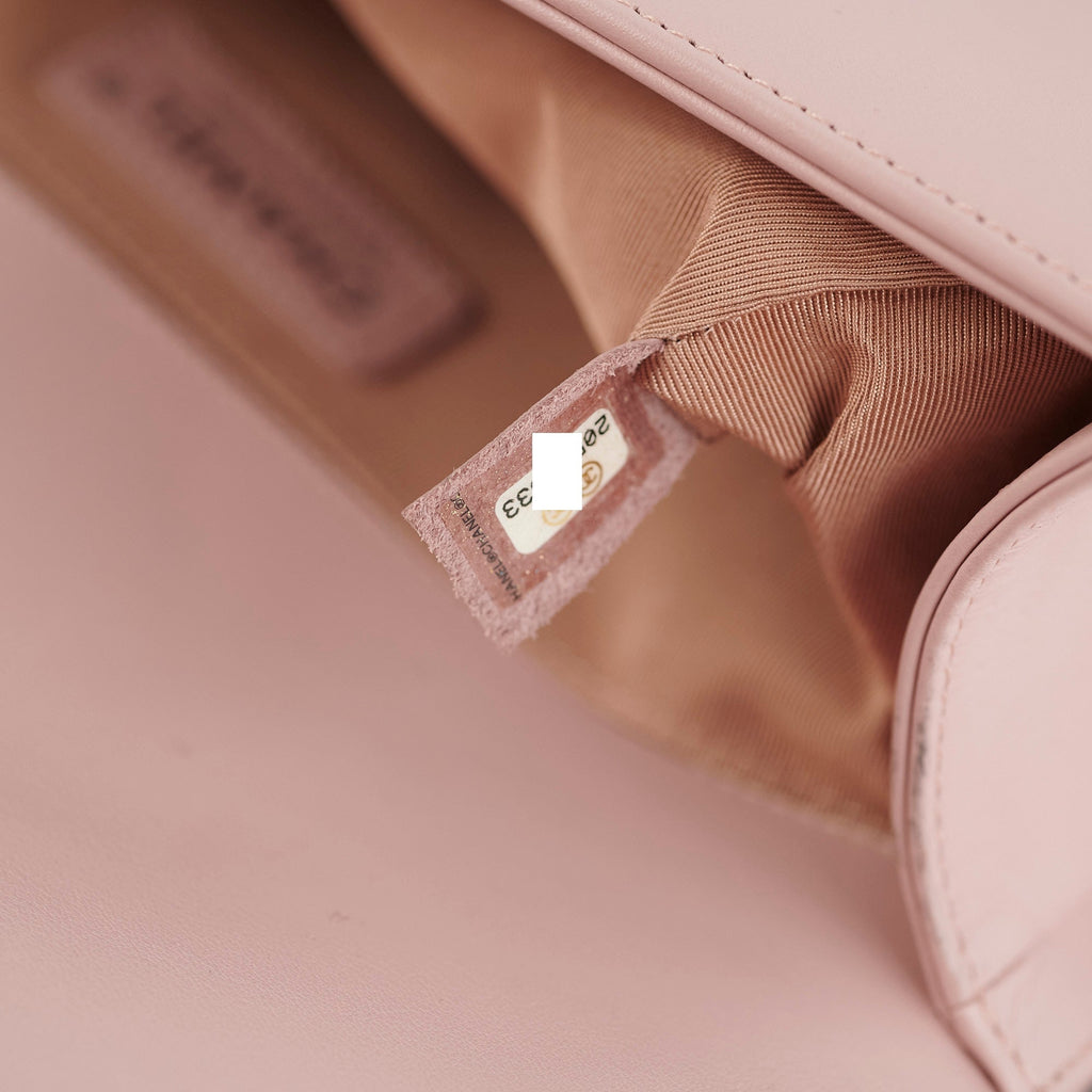Chanel Old Medium Lambskin Boy Light Pink