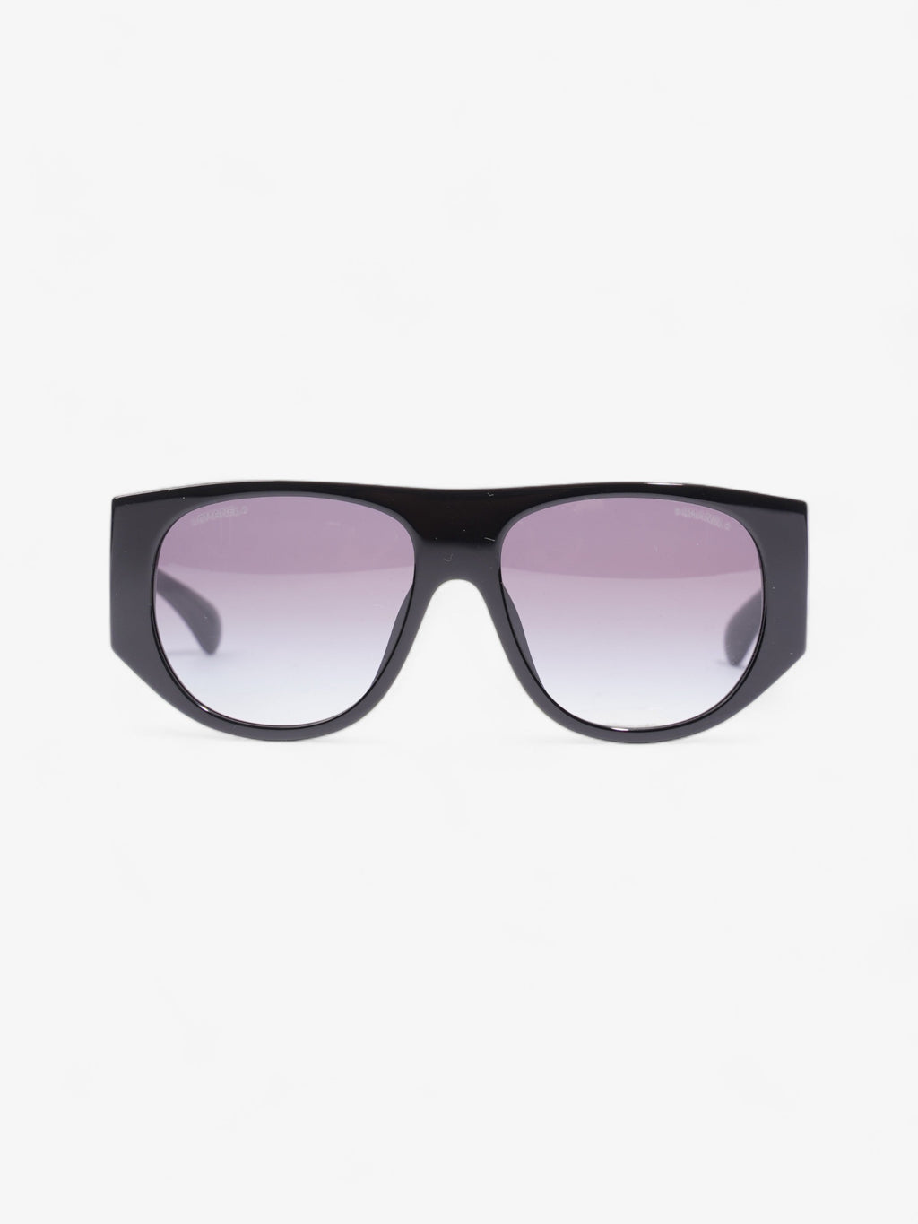 Chanel Pilot Sunglasses Black / Gold Acetate 145mm