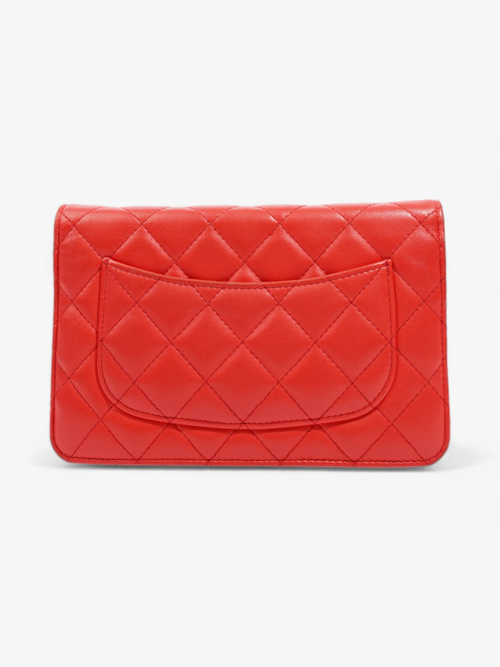 Chanel Wallet On Chain Red Lambskin Leather