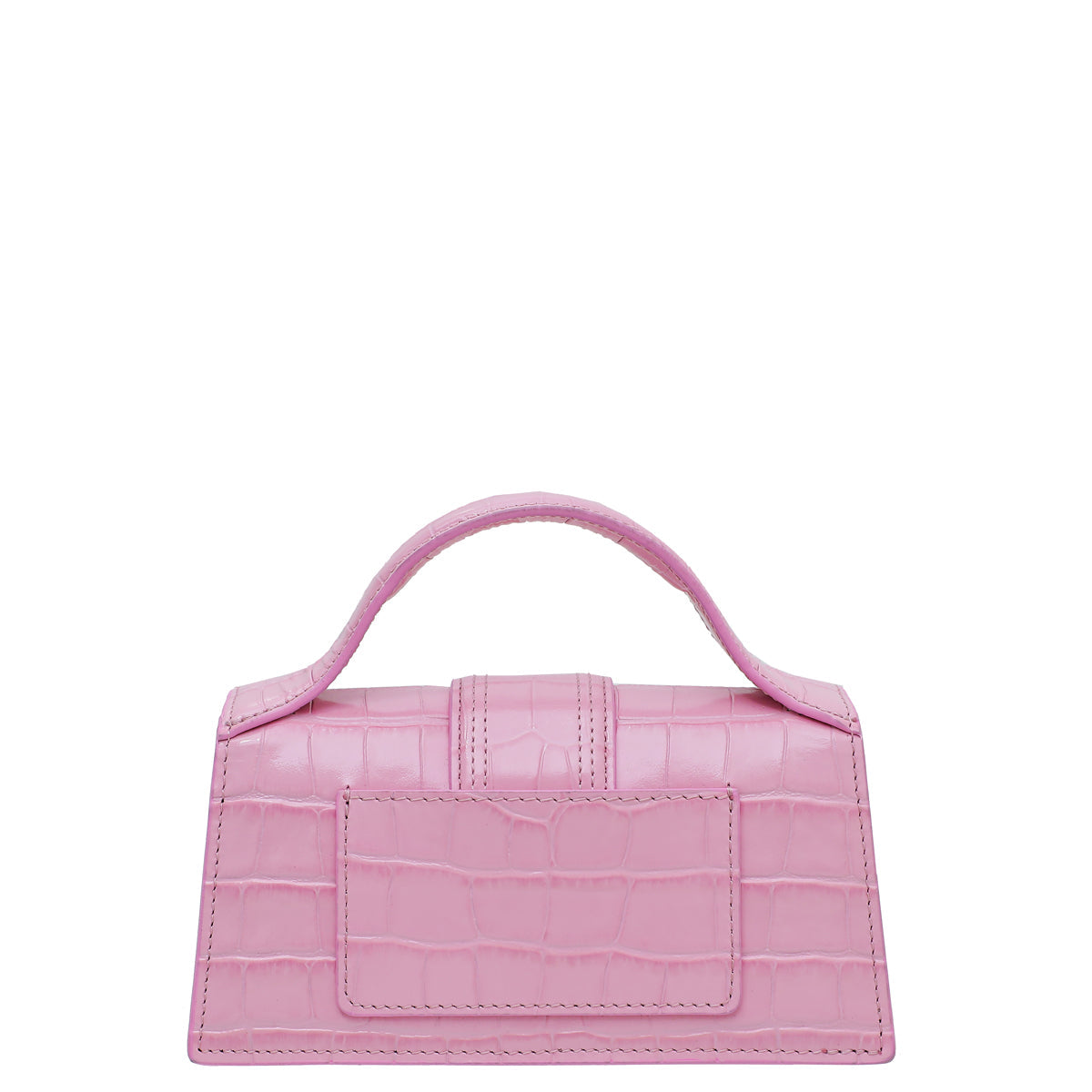 Jacquemus Pink Croc Effect Le Bambino Le Raphia Bag