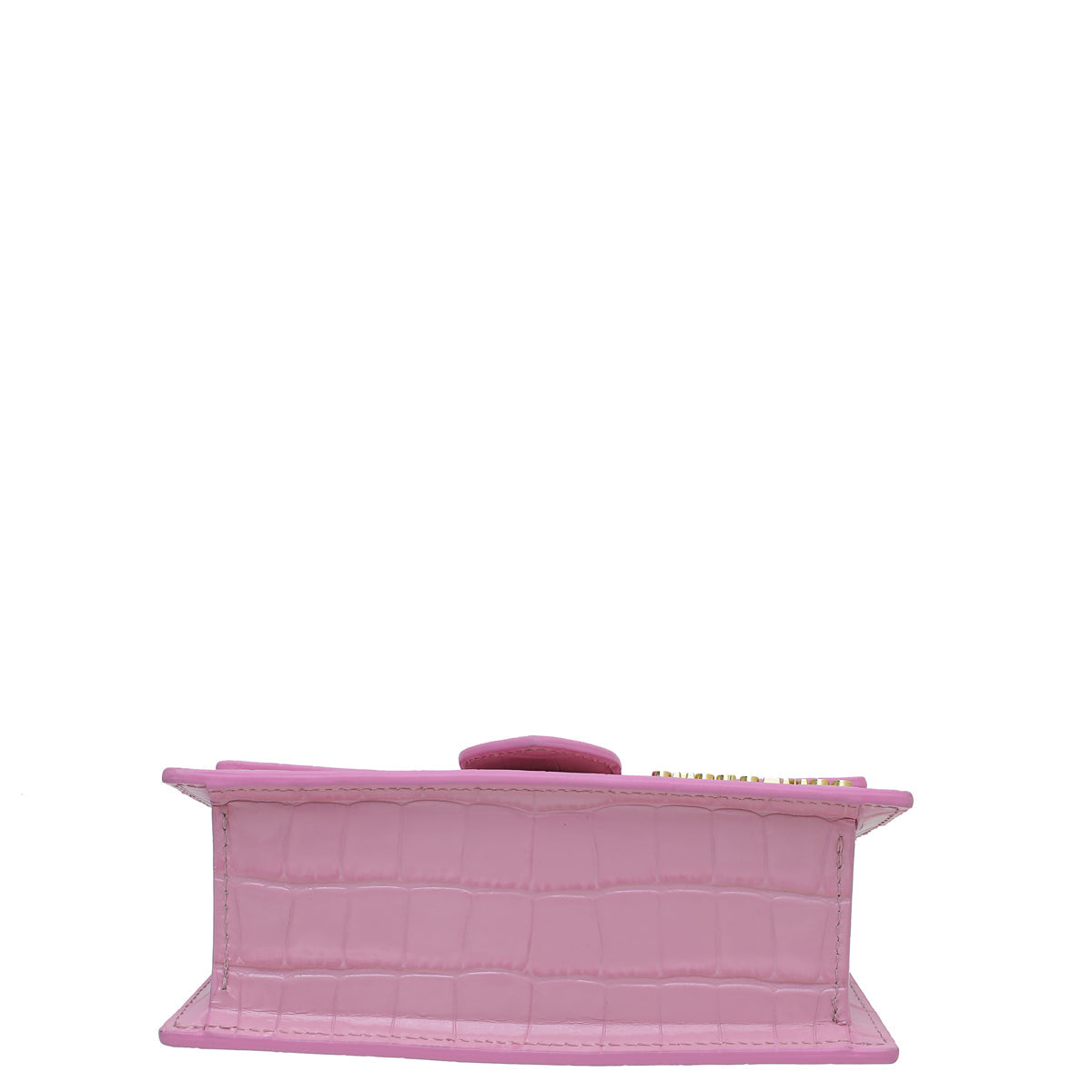 Jacquemus Pink Croc Effect Le Bambino Le Raphia Bag