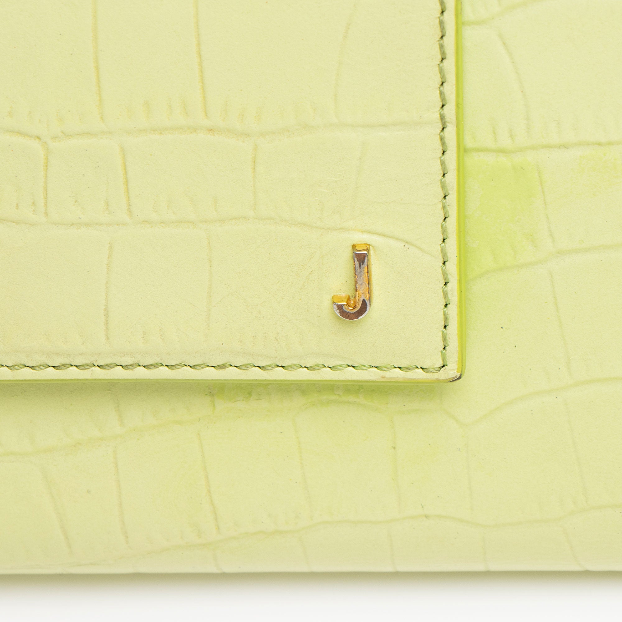 Jacquemus Croc Embossed Leather Le Pichoto Wallet on Strap
