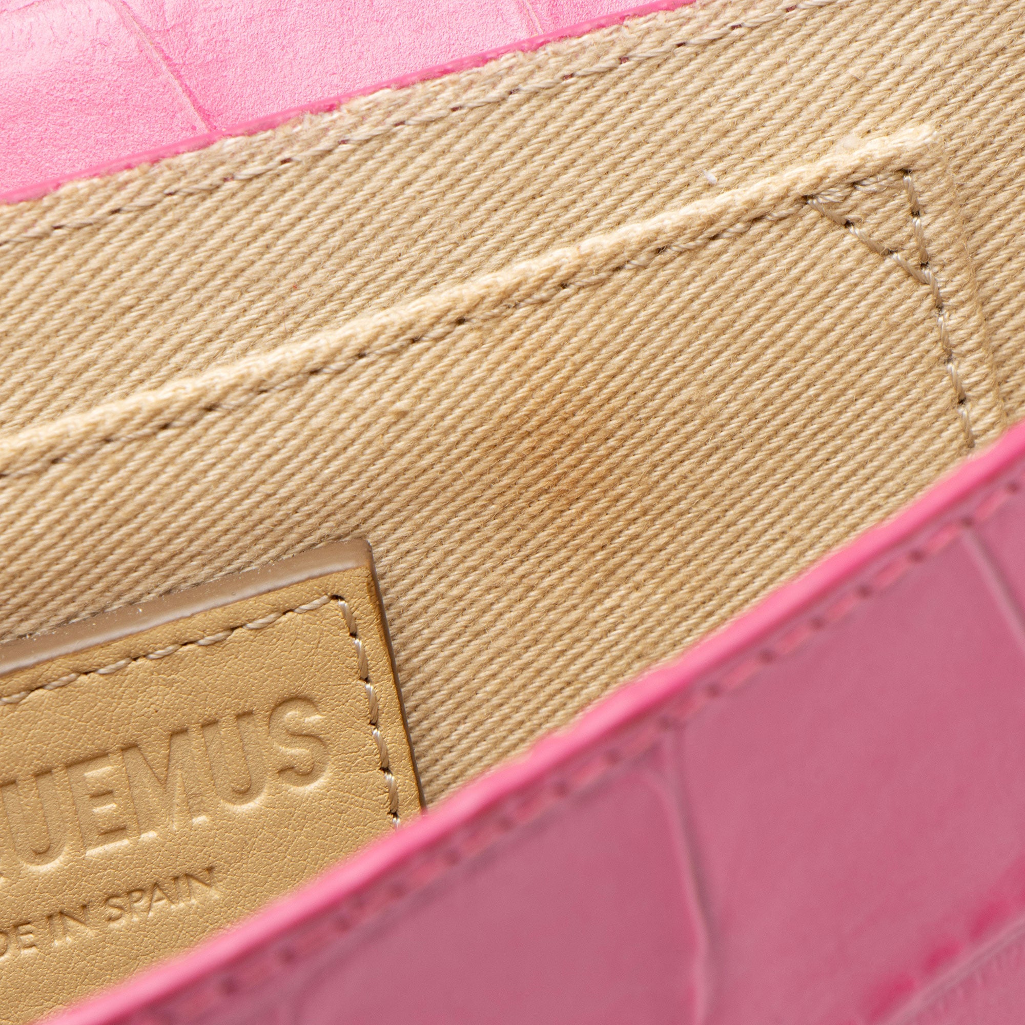 Jacquemus Croc Embossed Leather Le Riviera Shoulder Bag