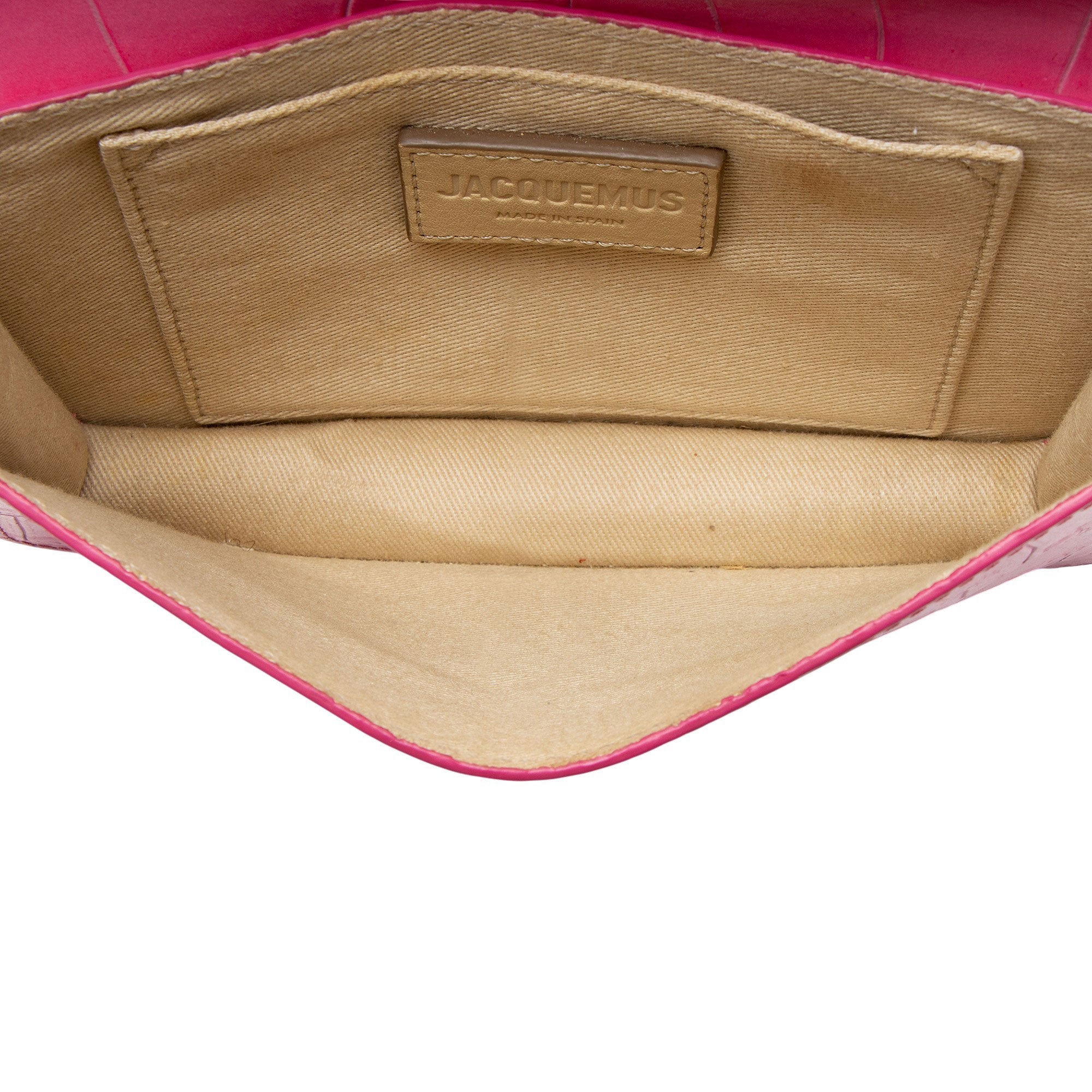 Jacquemus Croc Embossed Leather Le Riviera Shoulder Bag