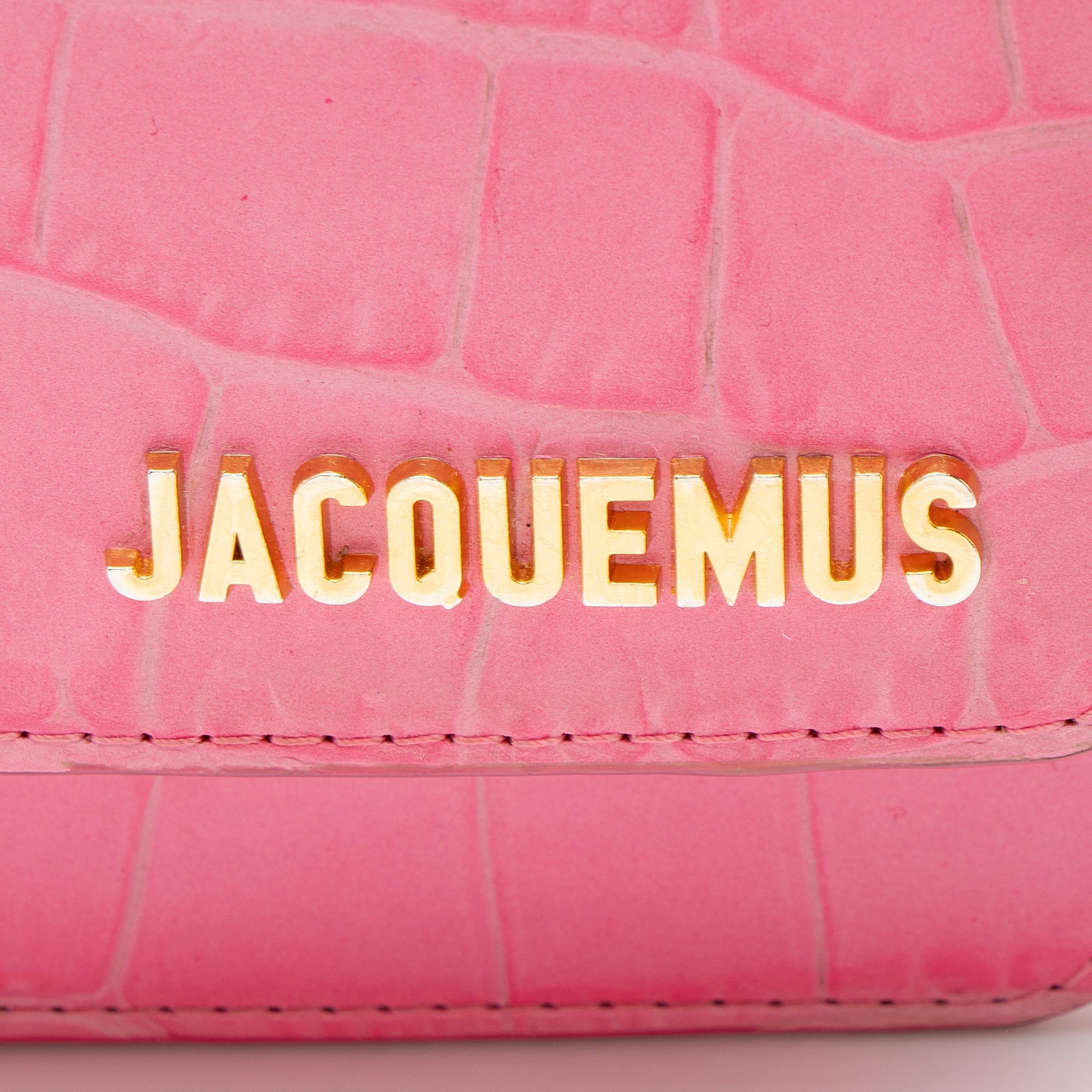 Jacquemus Croc Embossed Leather Le Riviera Shoulder Bag