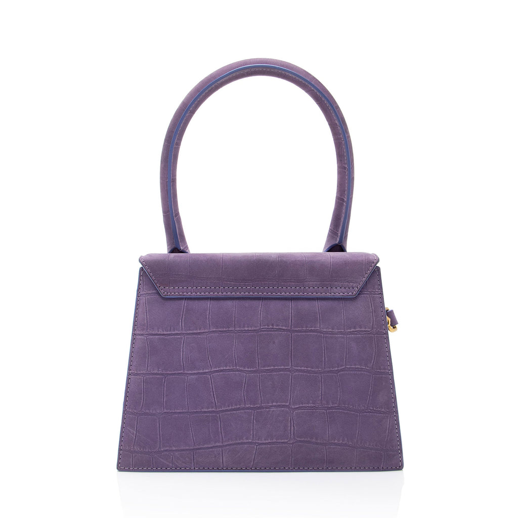 Jacquemus Croc Embossed Nubuck Le Chiquito Moyen Large Bag