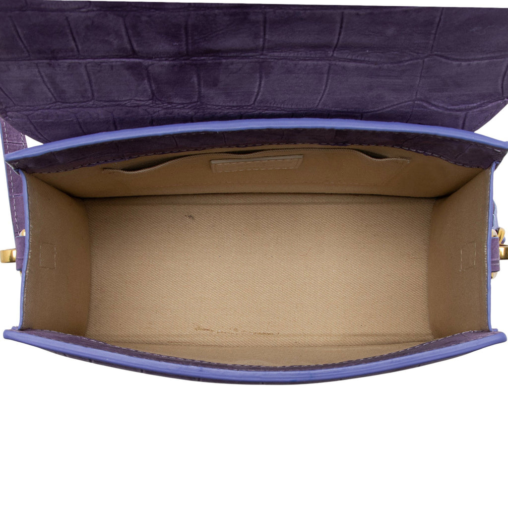 Jacquemus Croc Embossed Nubuck Le Chiquito Moyen Large Bag