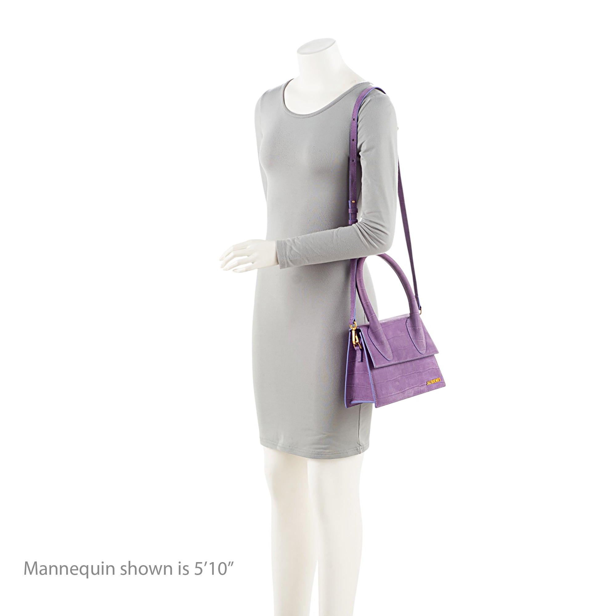 Jacquemus Croc Embossed Nubuck Le Chiquito Moyen Large Bag