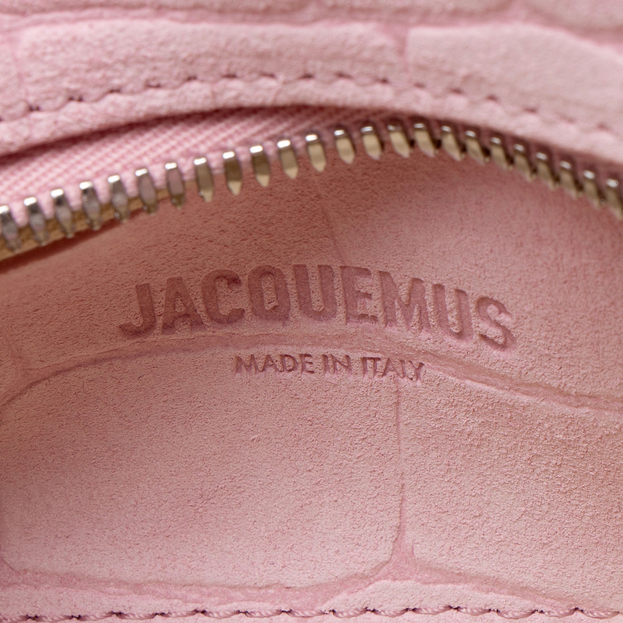 Jacquemus Croc Embossed Suede Le Turismo Small Bowling Bag