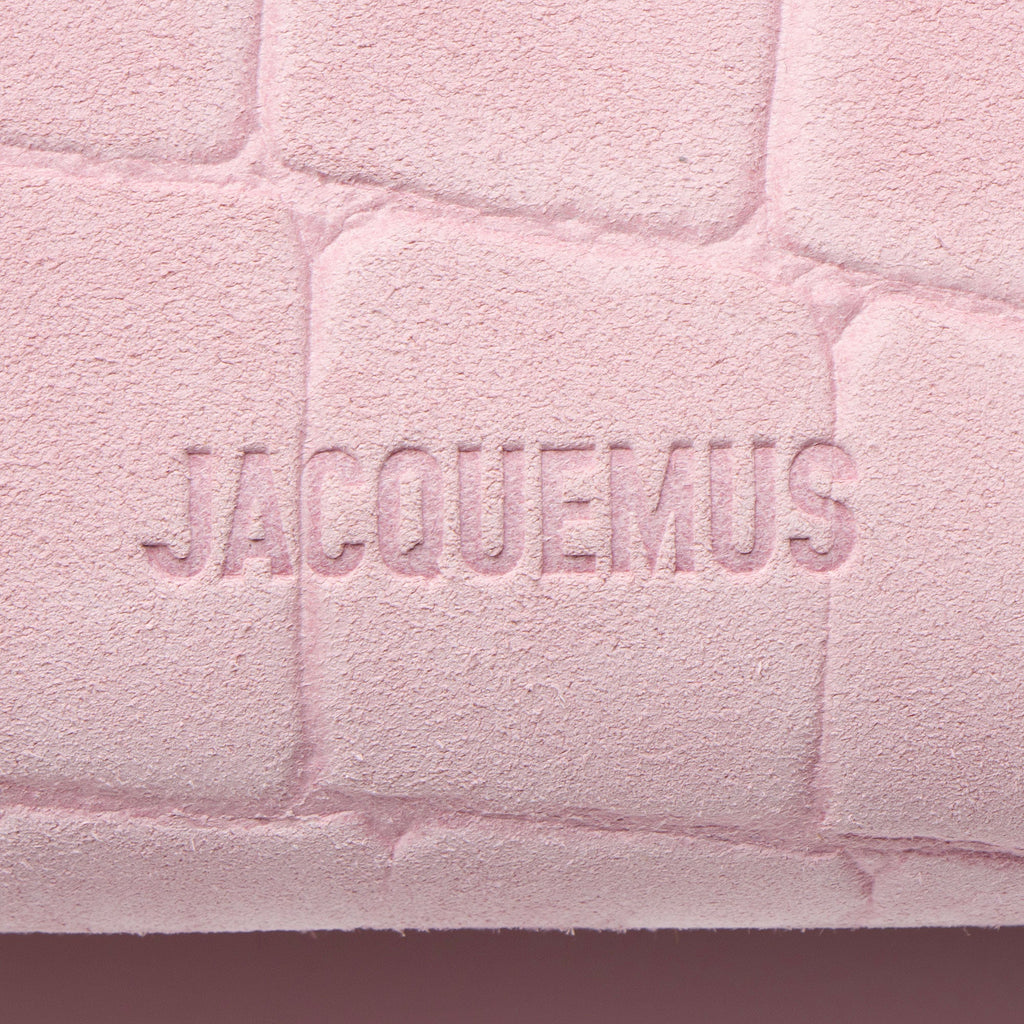 Jacquemus Croc Embossed Suede Le Turismo Small Bowling Bag